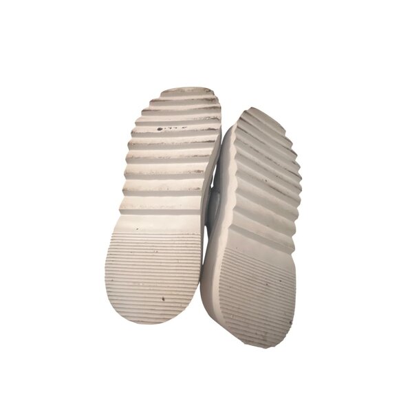 Womens Silver Quilted Platform Slide Slippers Size L 10/11 - Picture 5 of 7